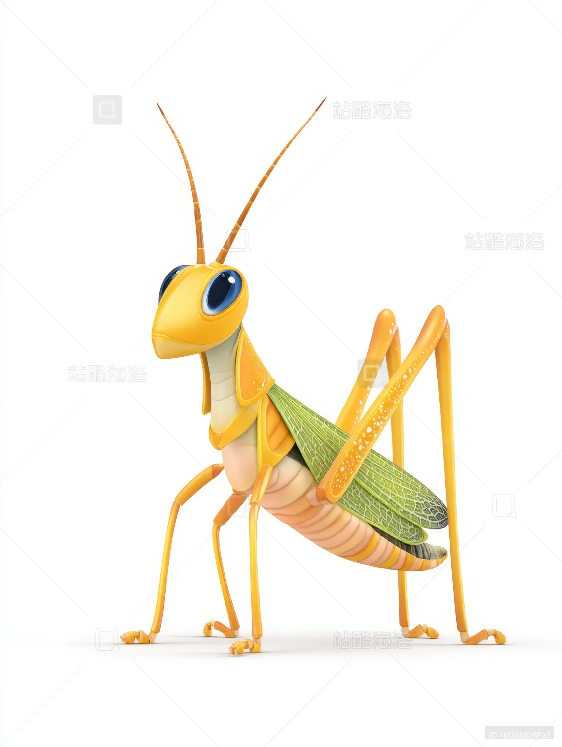 卡通蝗虫形象展示