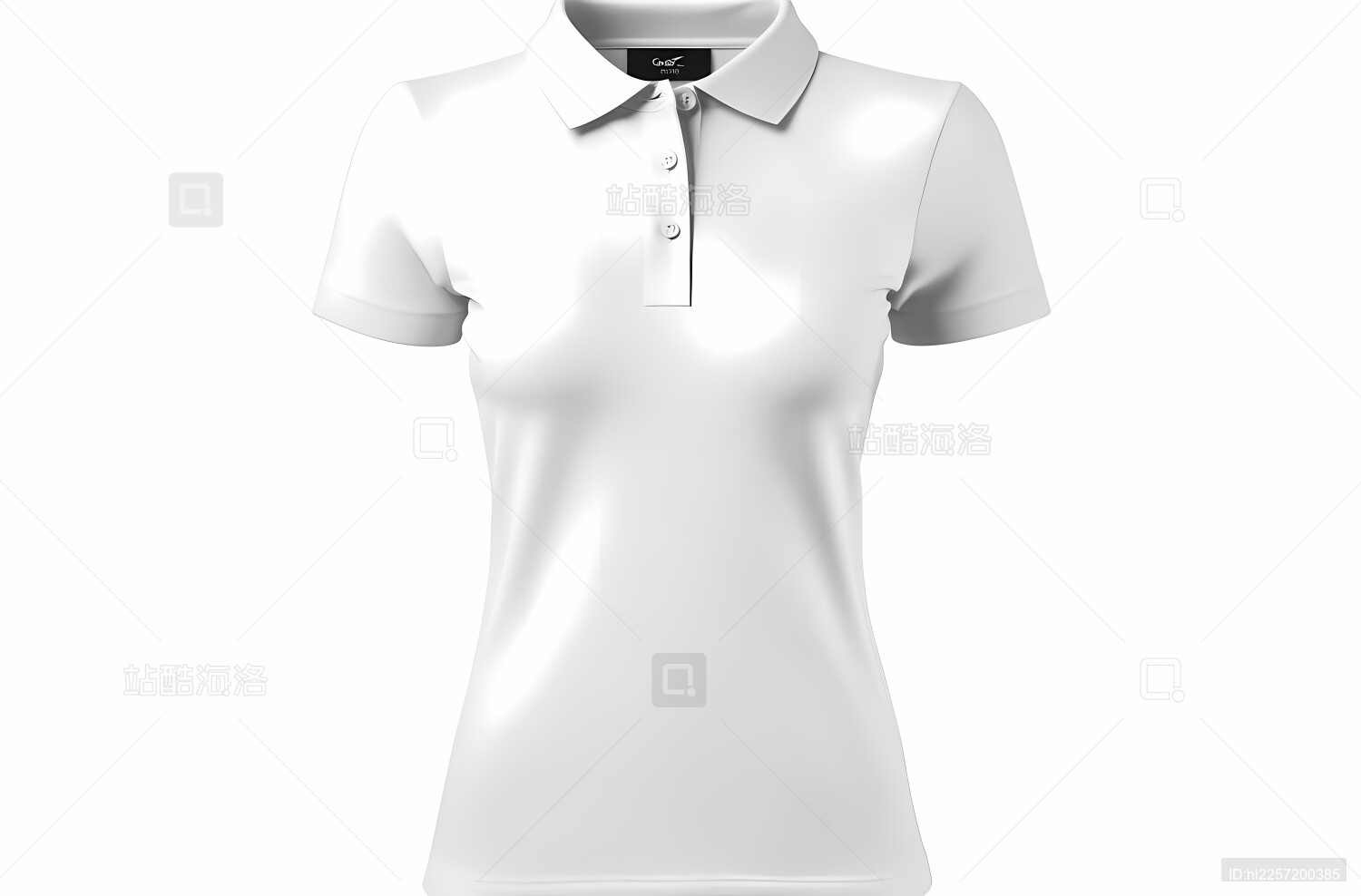 空白白色女式高尔夫衫样衣