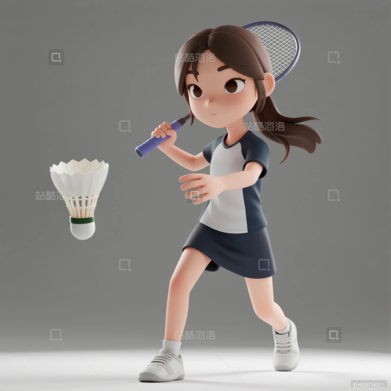 运动少年活力感羽毛球场景