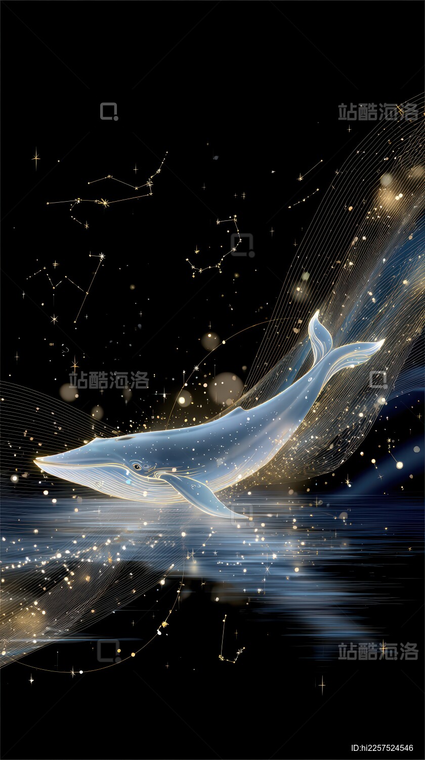 星空中的梦幻鲸鱼