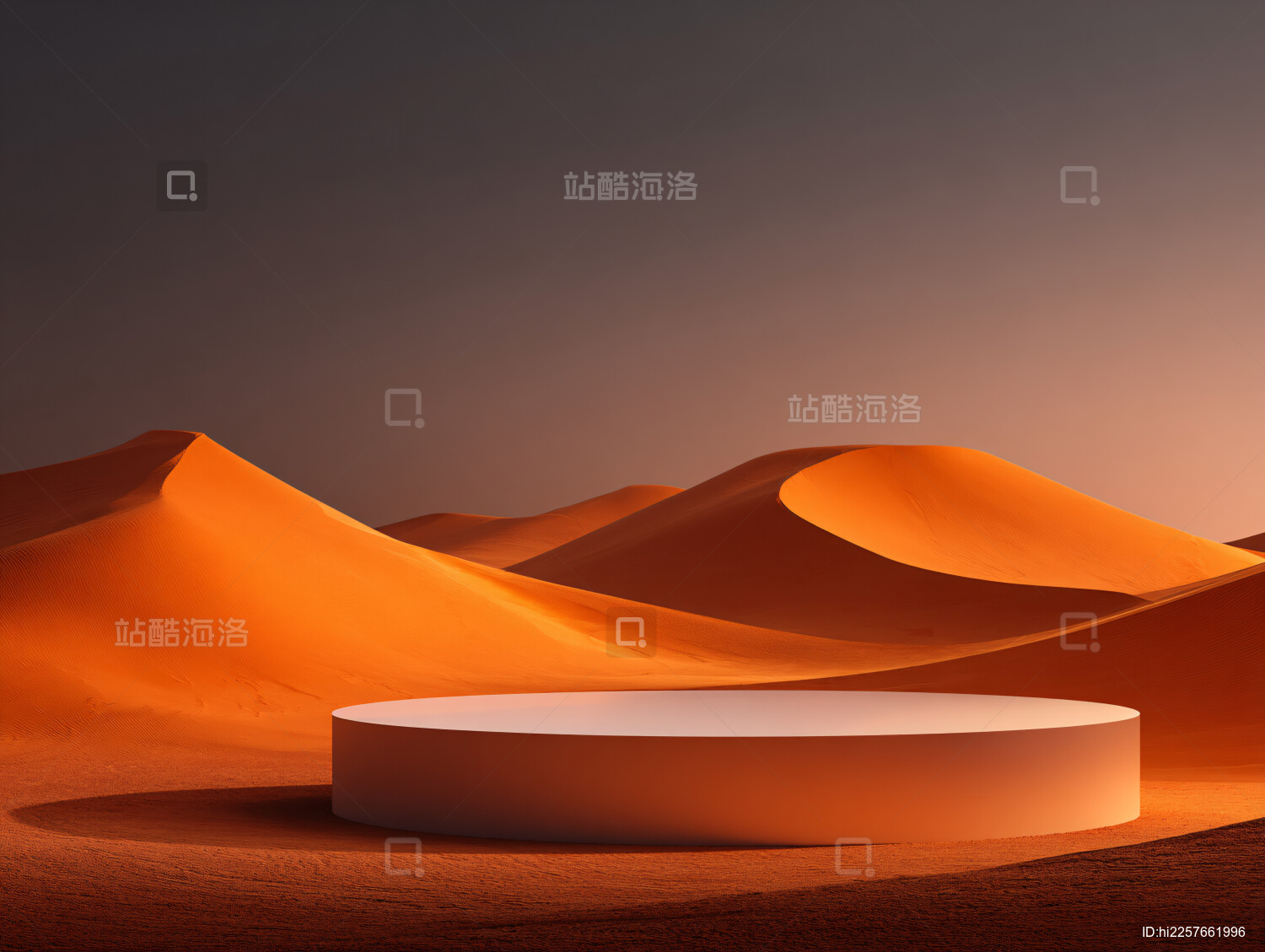 沙漠中的产品展台