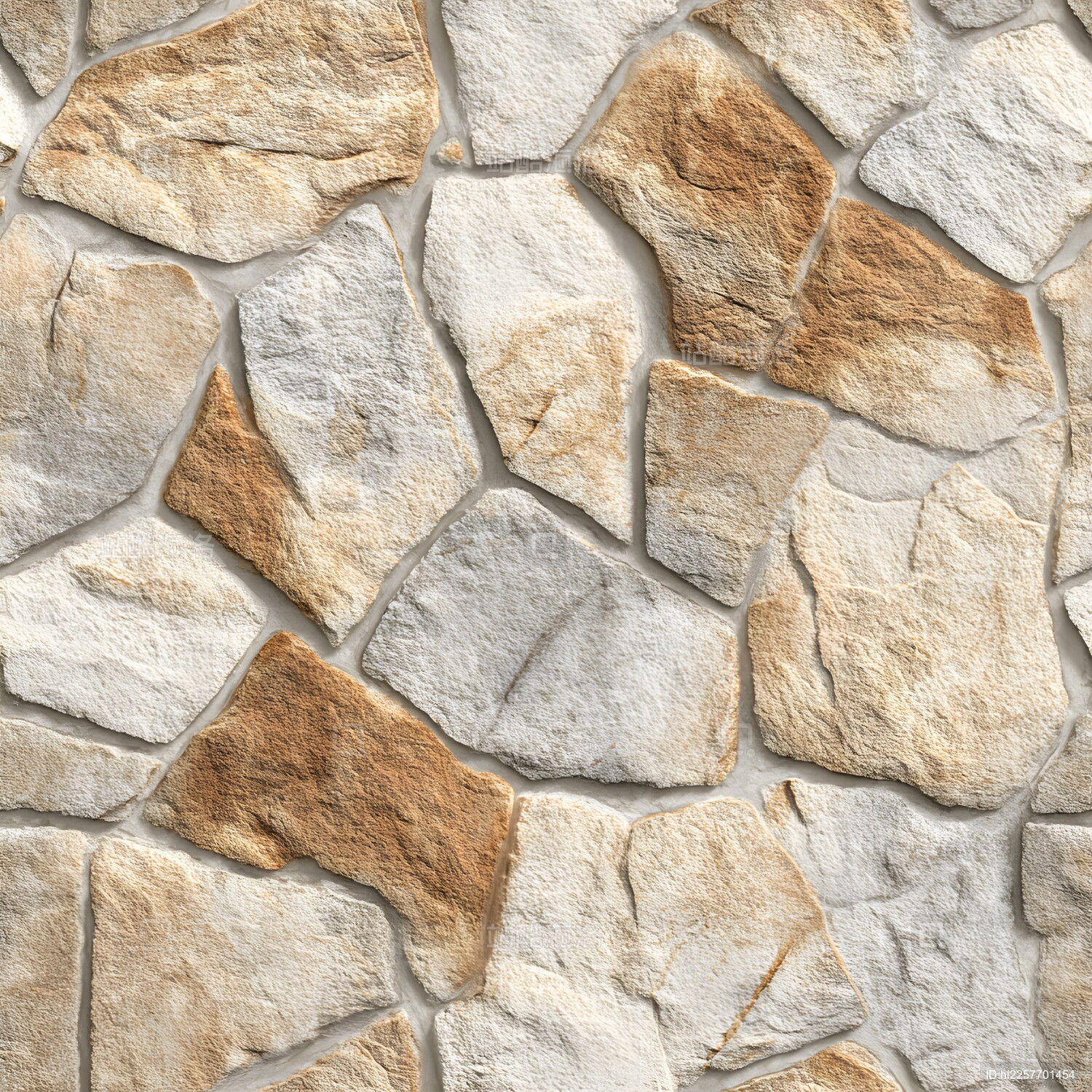 多色不规则石块拼接墙面