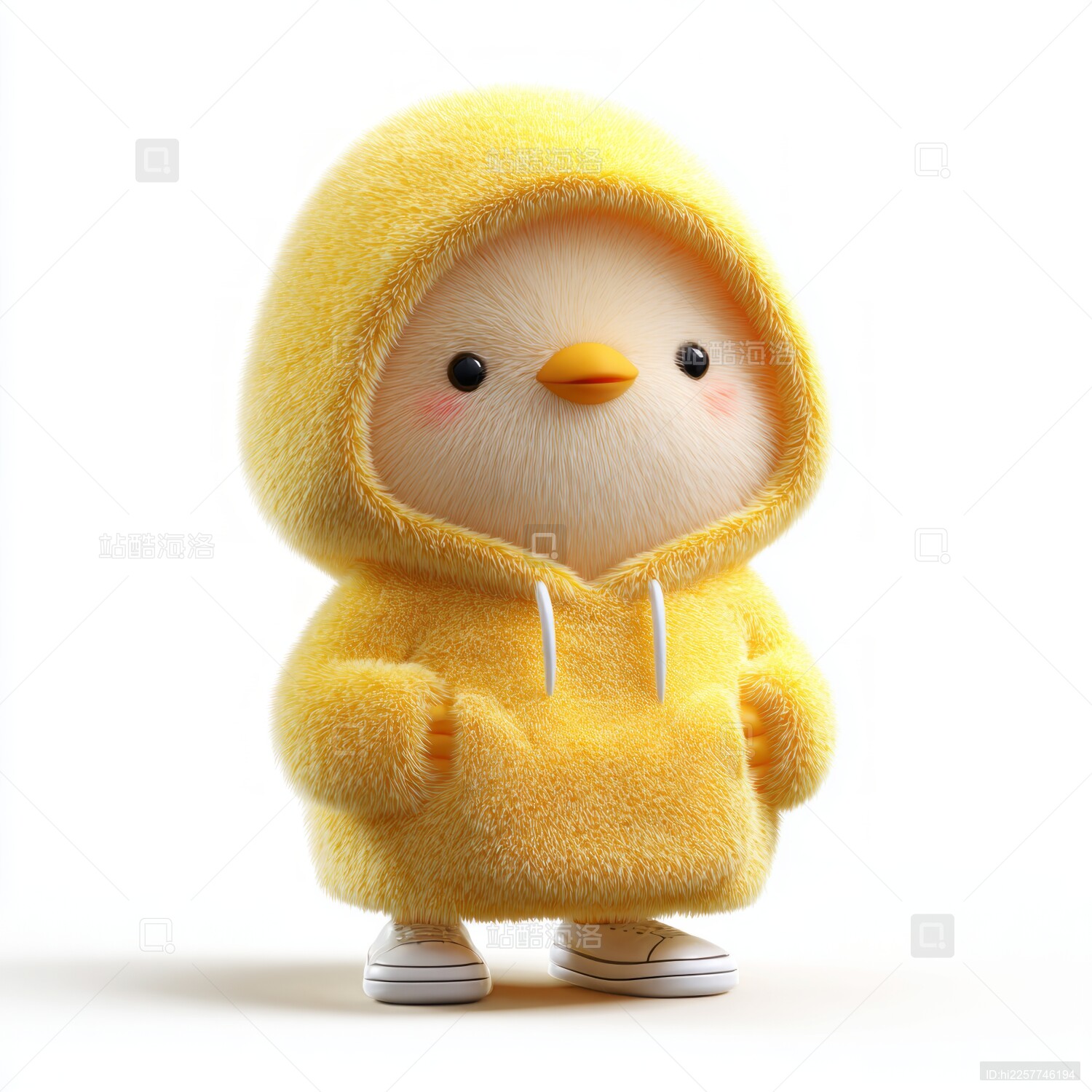 卡通小鸡毛绒玩具艺术设计