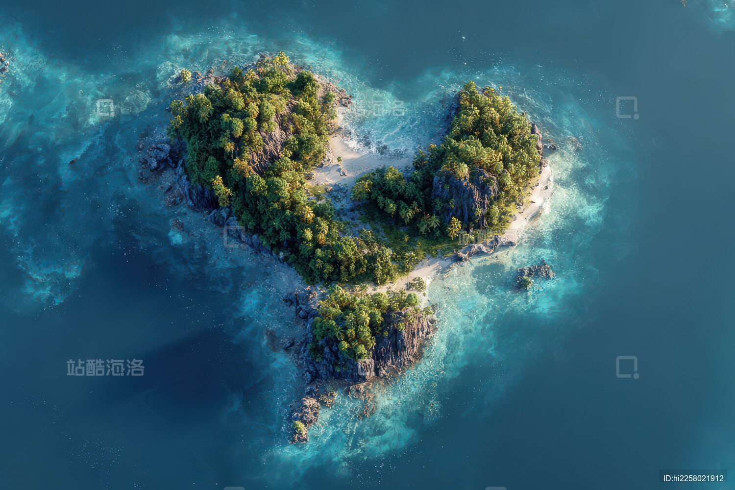 心形岛屿的自然奇观