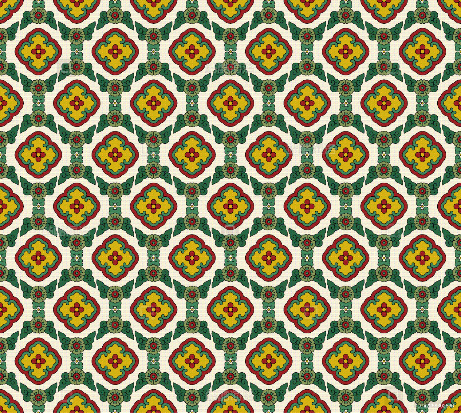 宋代营造法式彩画上的如意云柿蒂纹