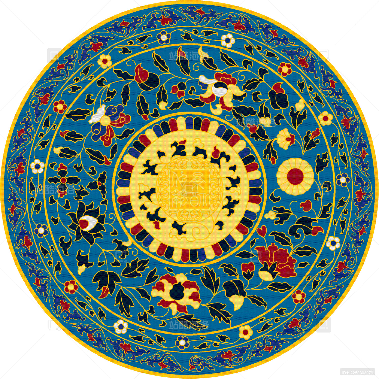 明代掐丝珐琅上的缠枝莲纹