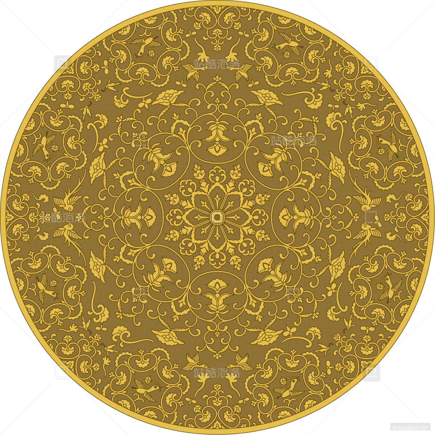 唐代陕西何家村出土鎏金银盒上的石榴花纹