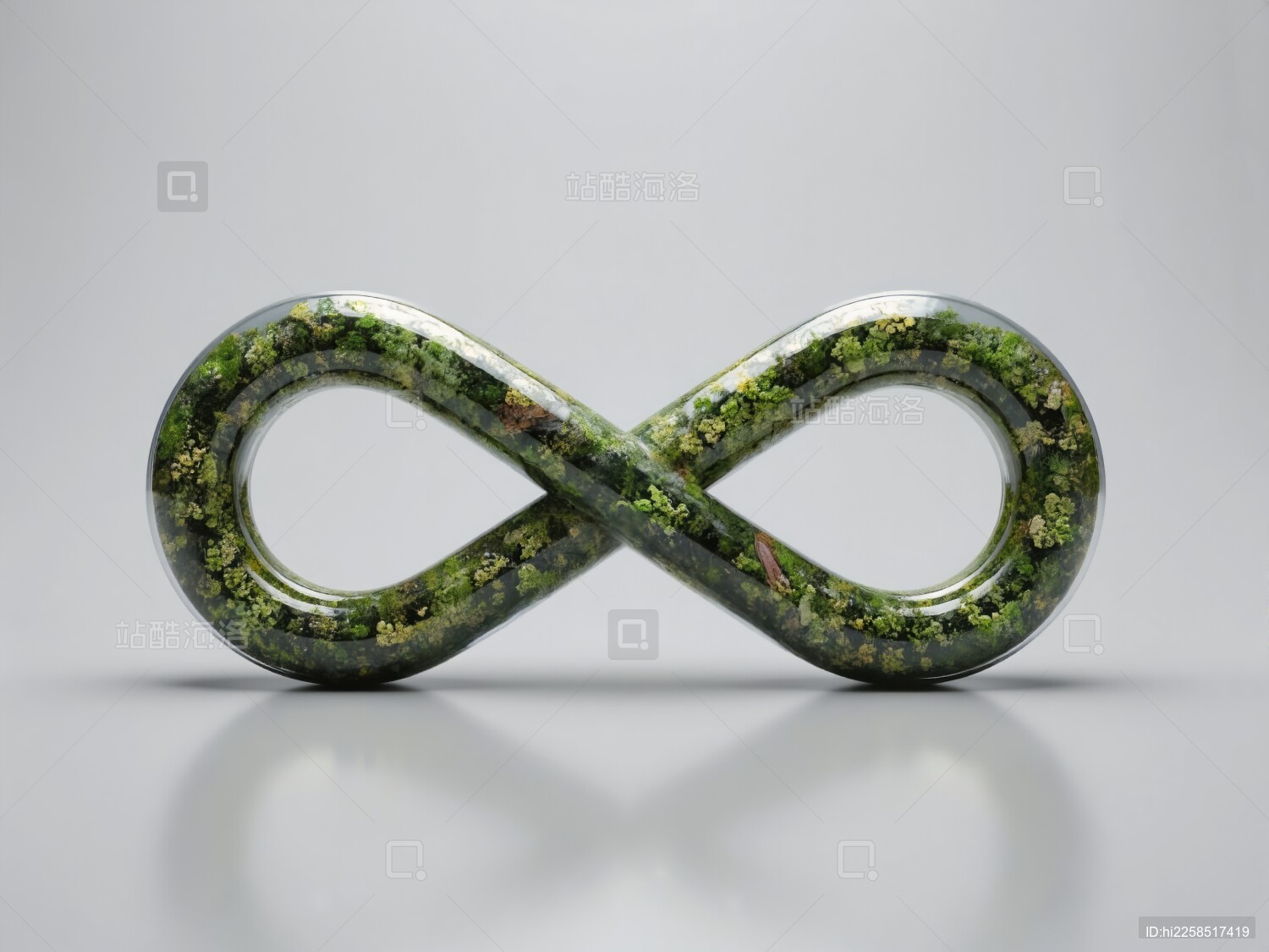无限循环的绿色艺术