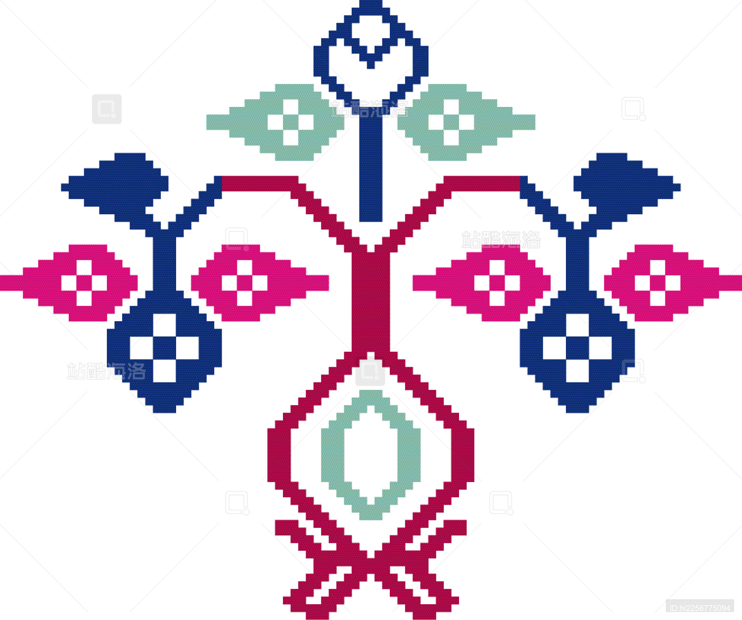 几何花草纹纹样