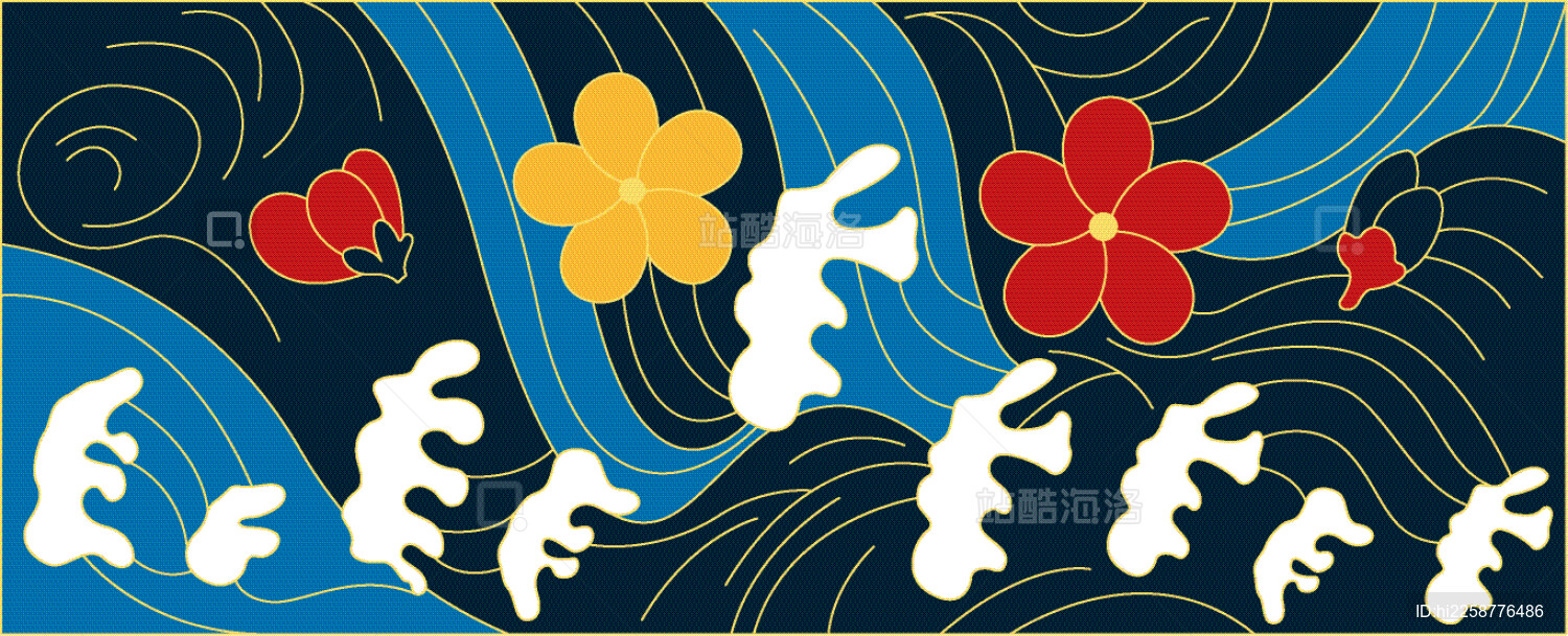 落花流水纹纹样