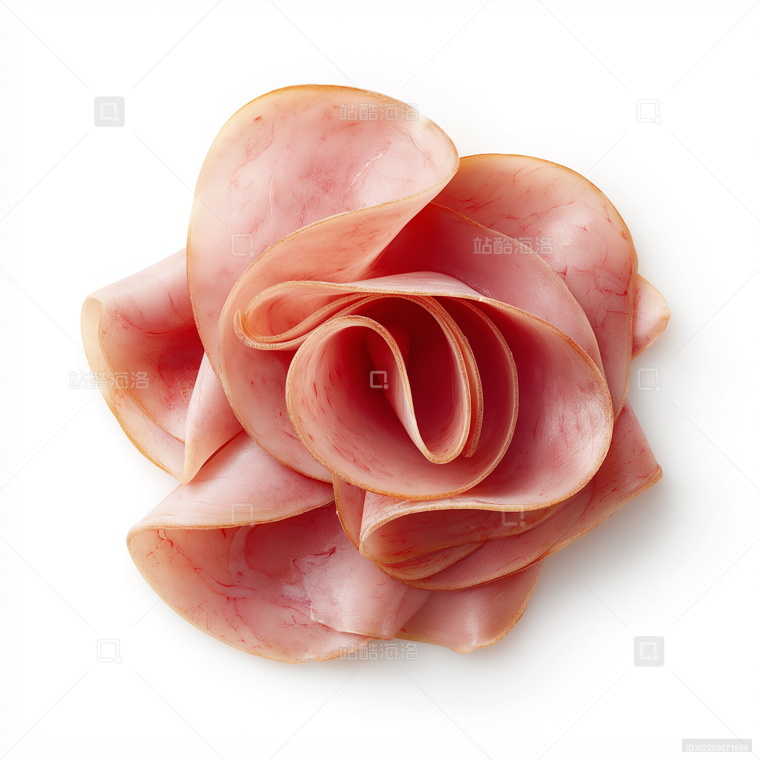 创意摆盘火腿片美食摄影设计素材