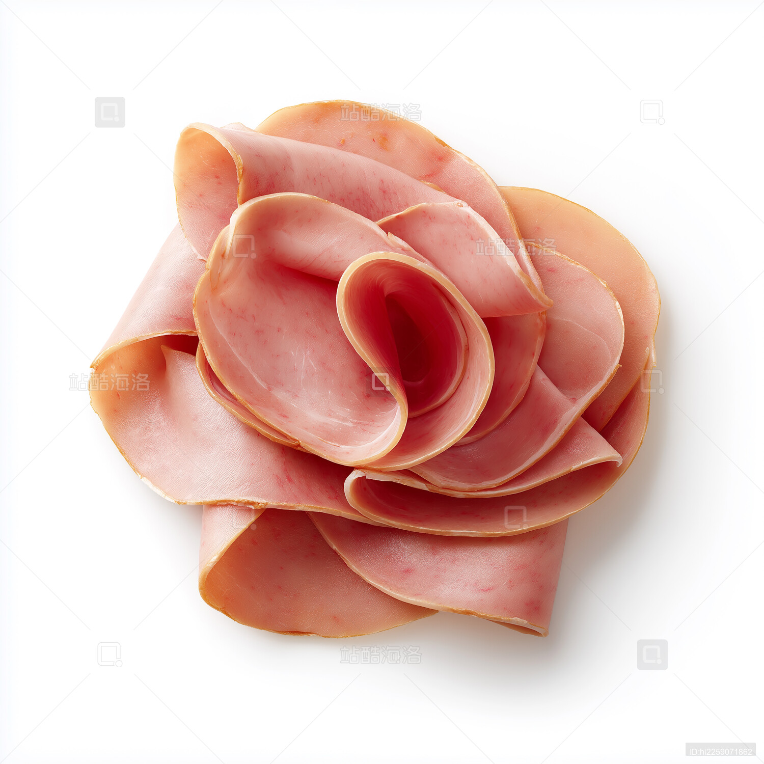 创意摆盘火腿片美食摄影设计素材