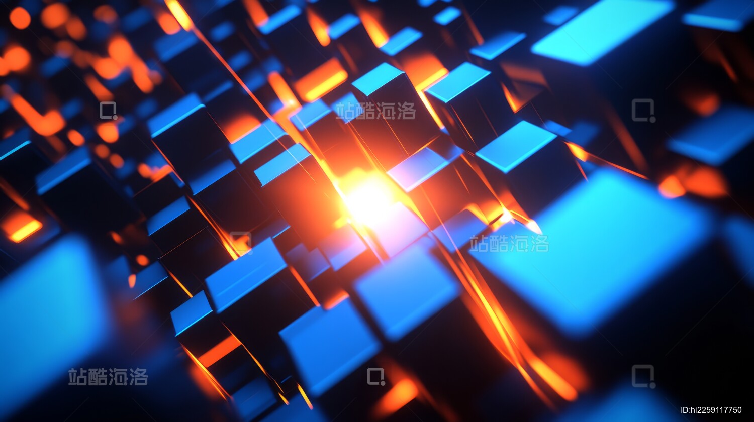 科技感十足的立方体矩阵