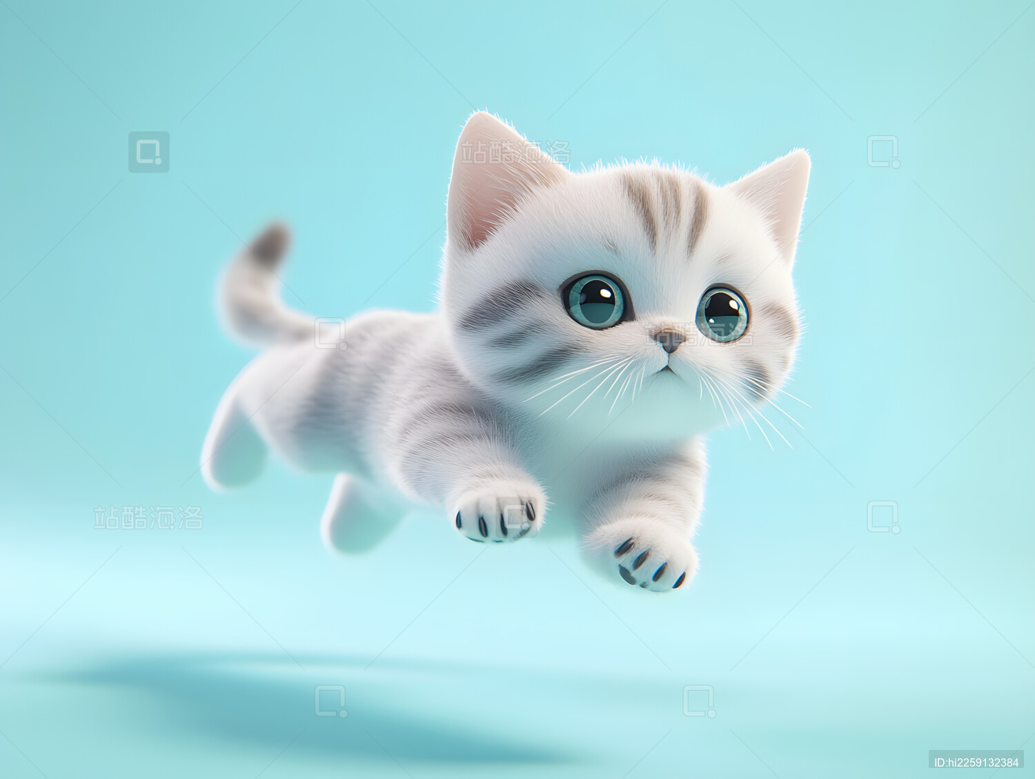 可爱猫咪飞跃画面