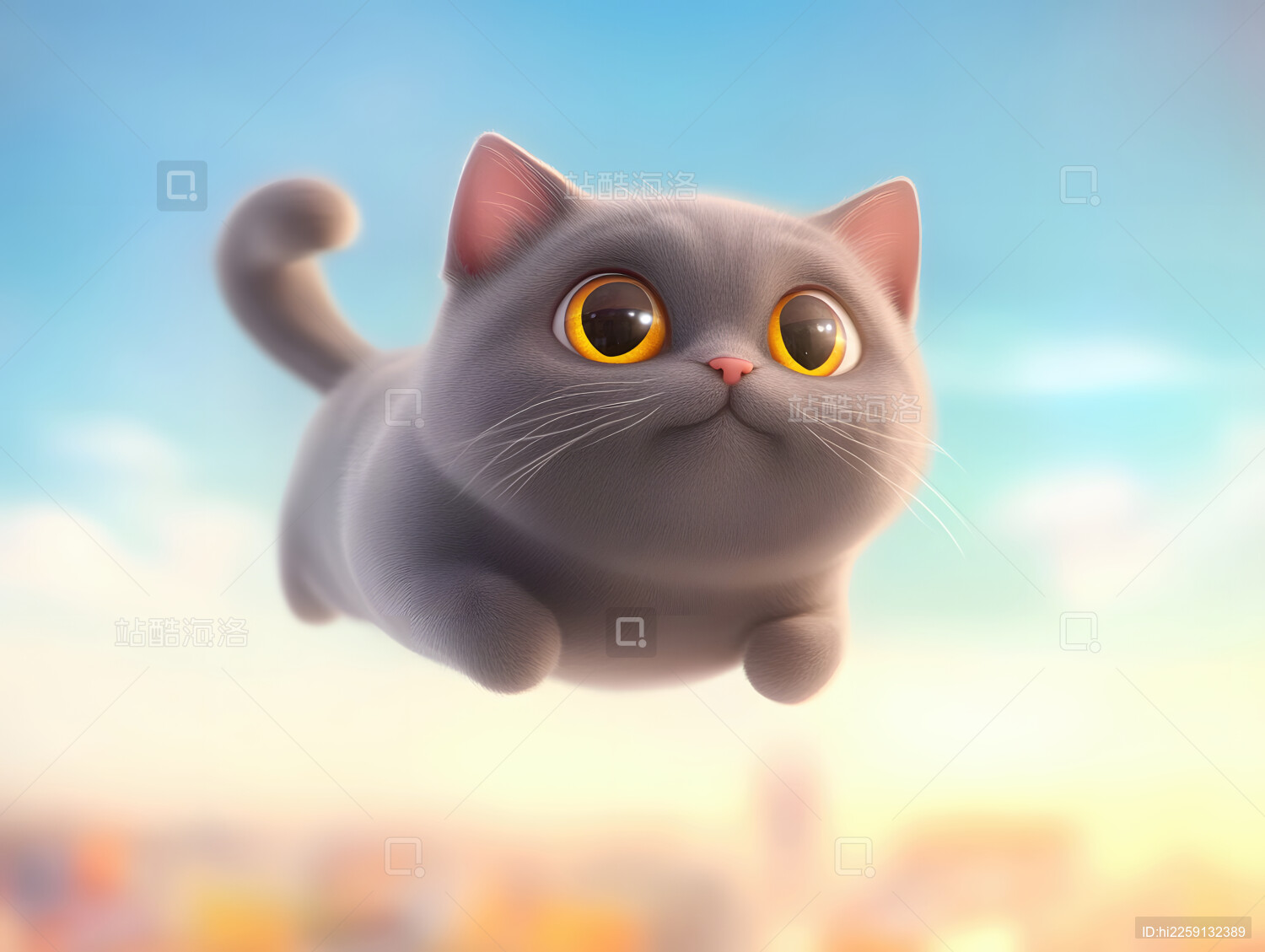 可爱猫咪飞跃画面