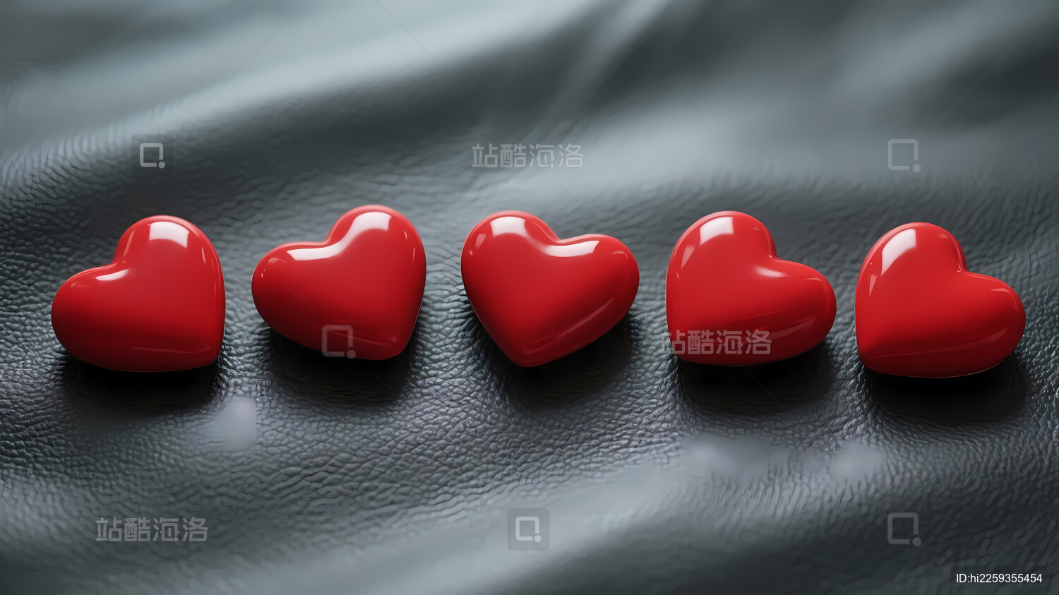 红色心形的排列设计