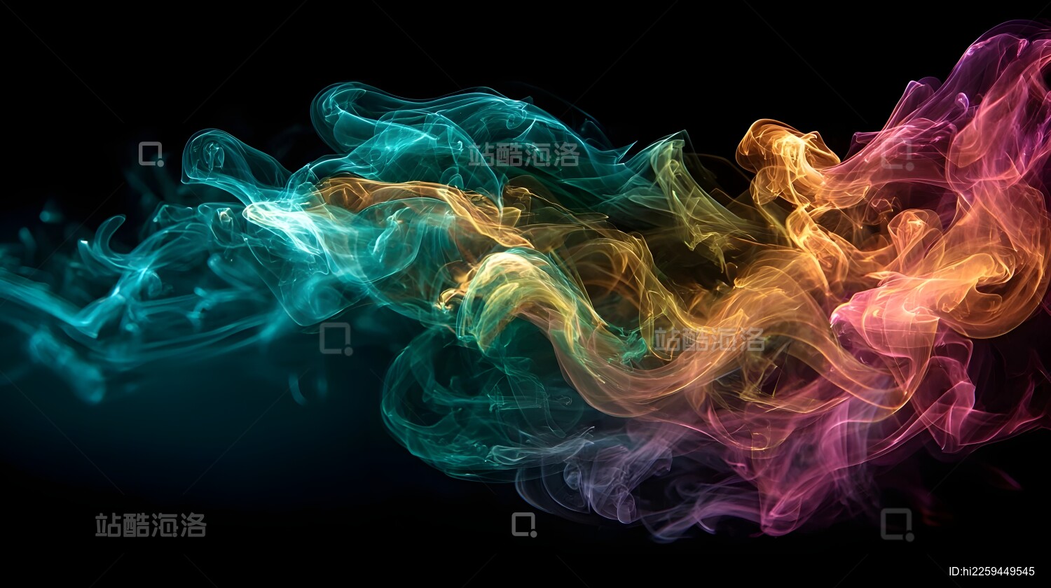 多彩烟雾抽象艺术