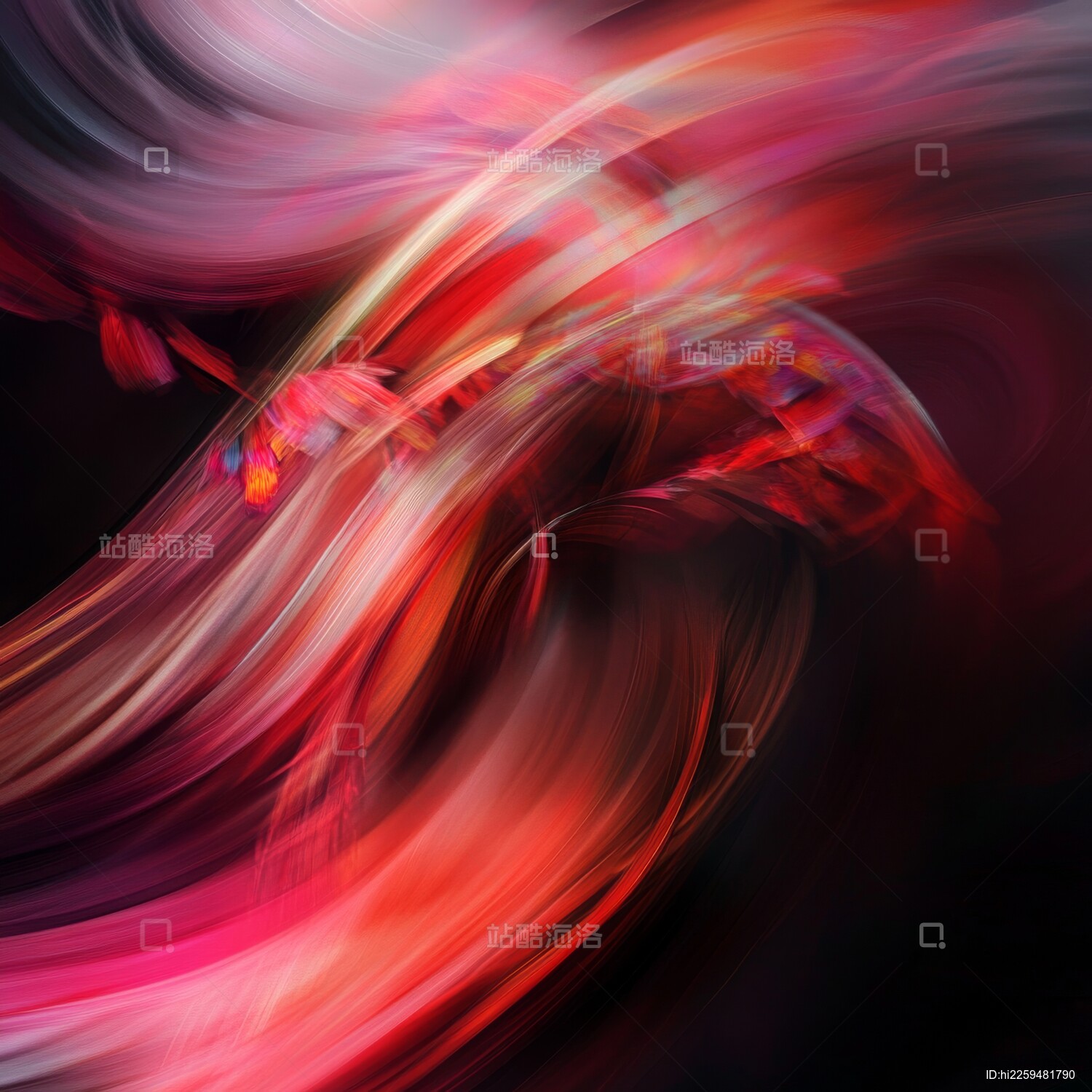 红色动感抽象艺术