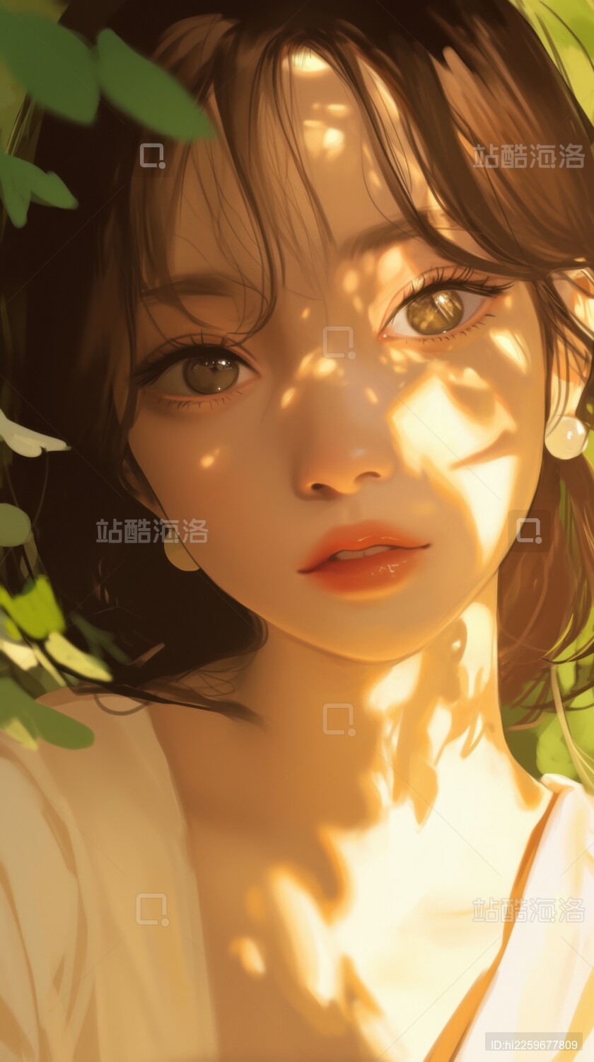 阳光下的温柔女子