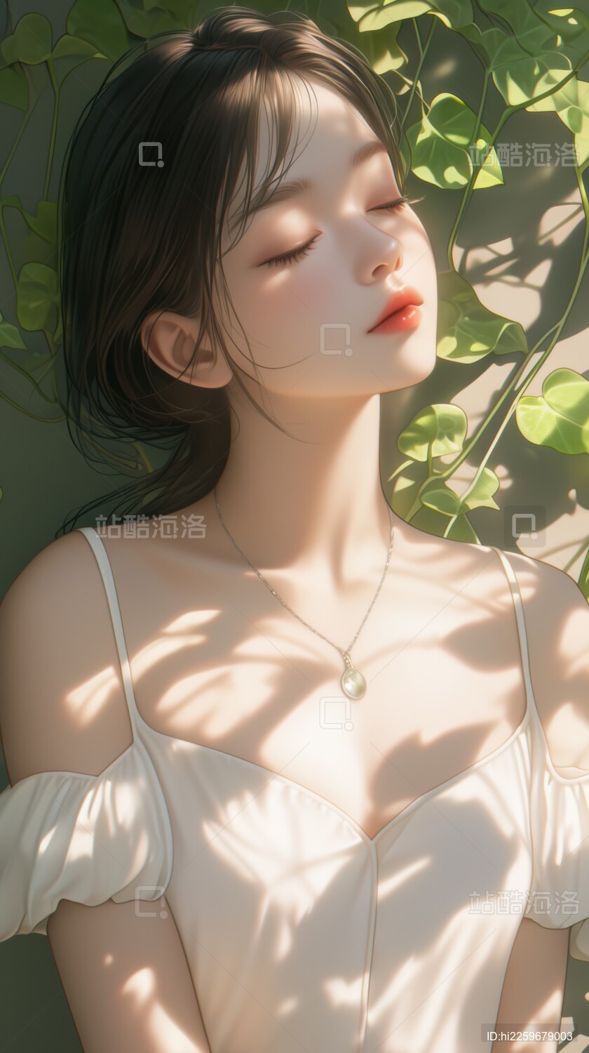 阳光下的温柔女子