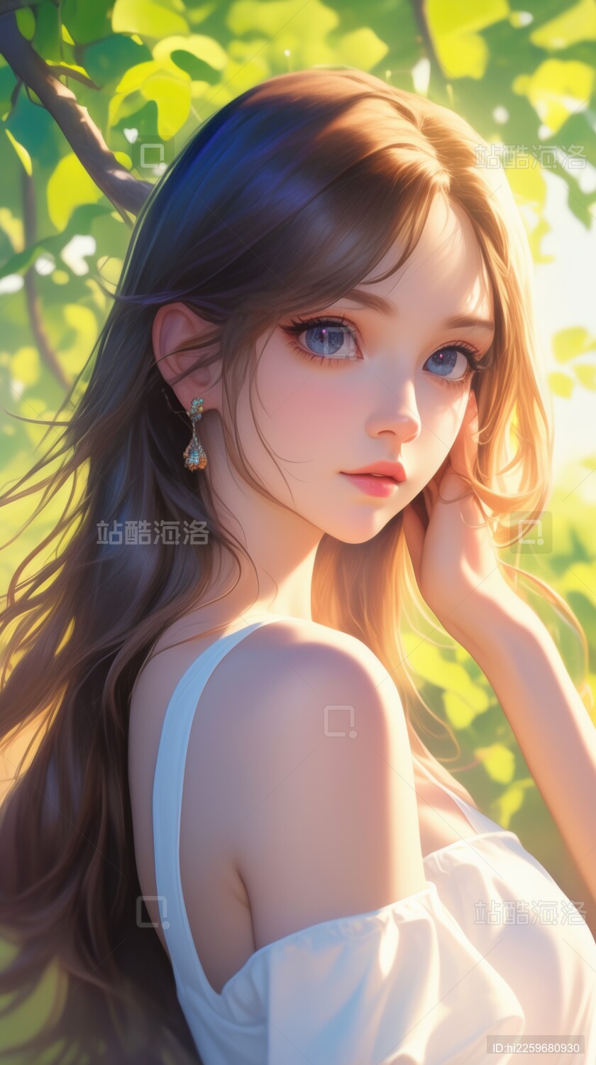 阳光下的温柔女子