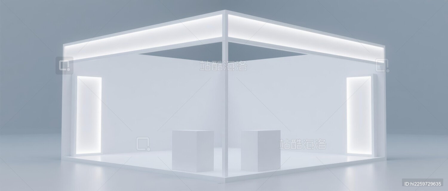 展台简洁展览展示场景