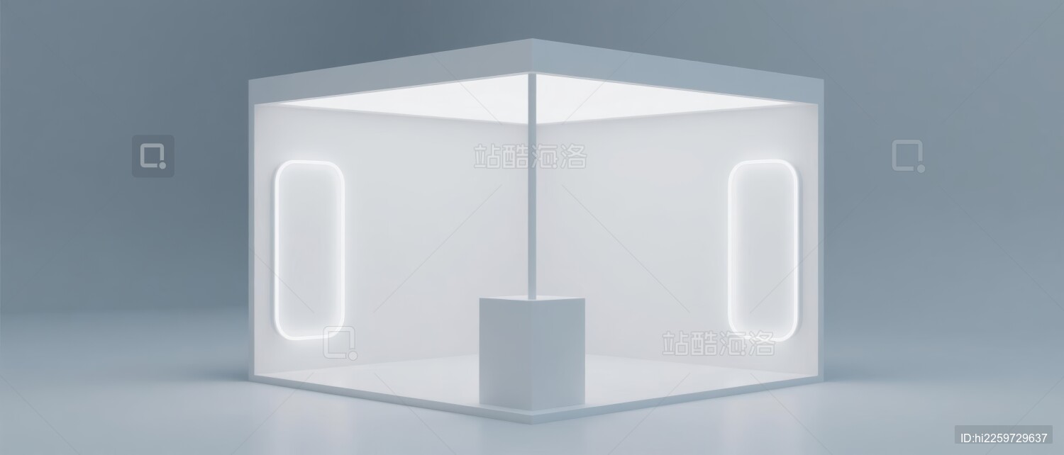 展台简洁展览展示场景