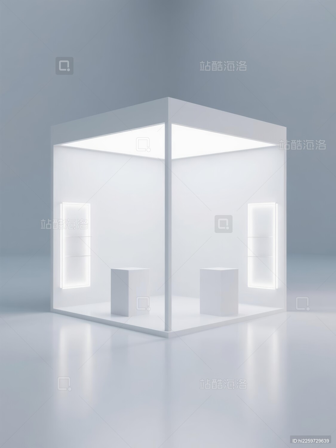 展台简洁展览展示场景