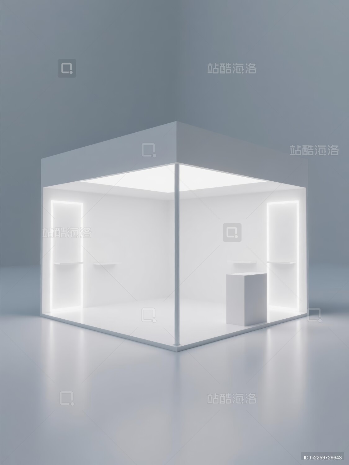 展台简洁展览展示场景