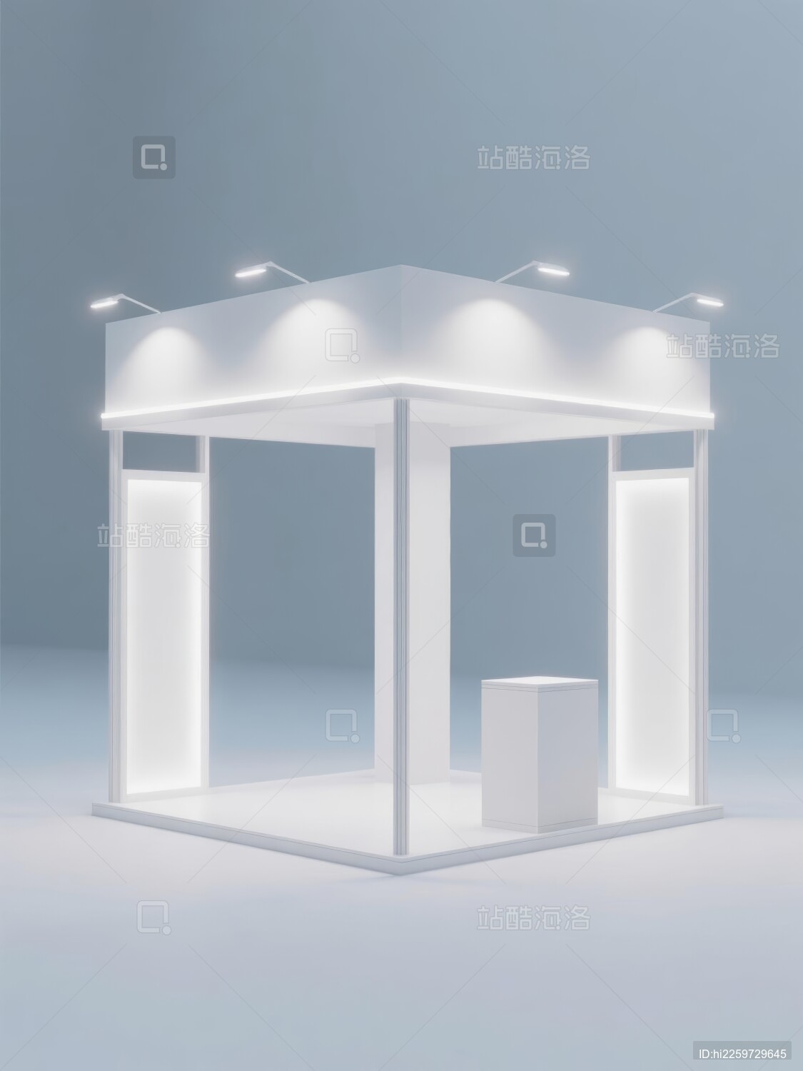 展台简洁展览展示场景