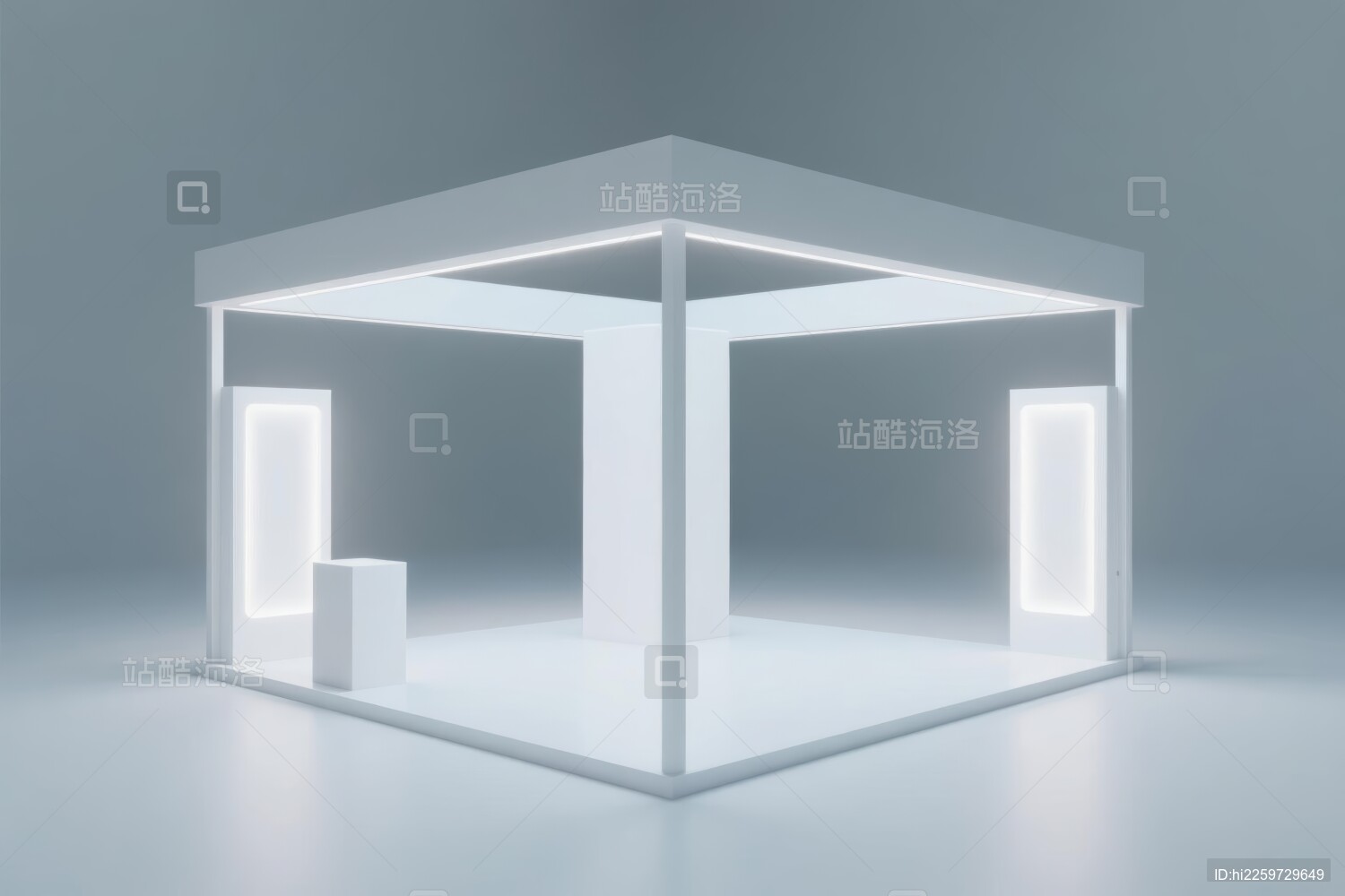 展台简洁展览展示场景