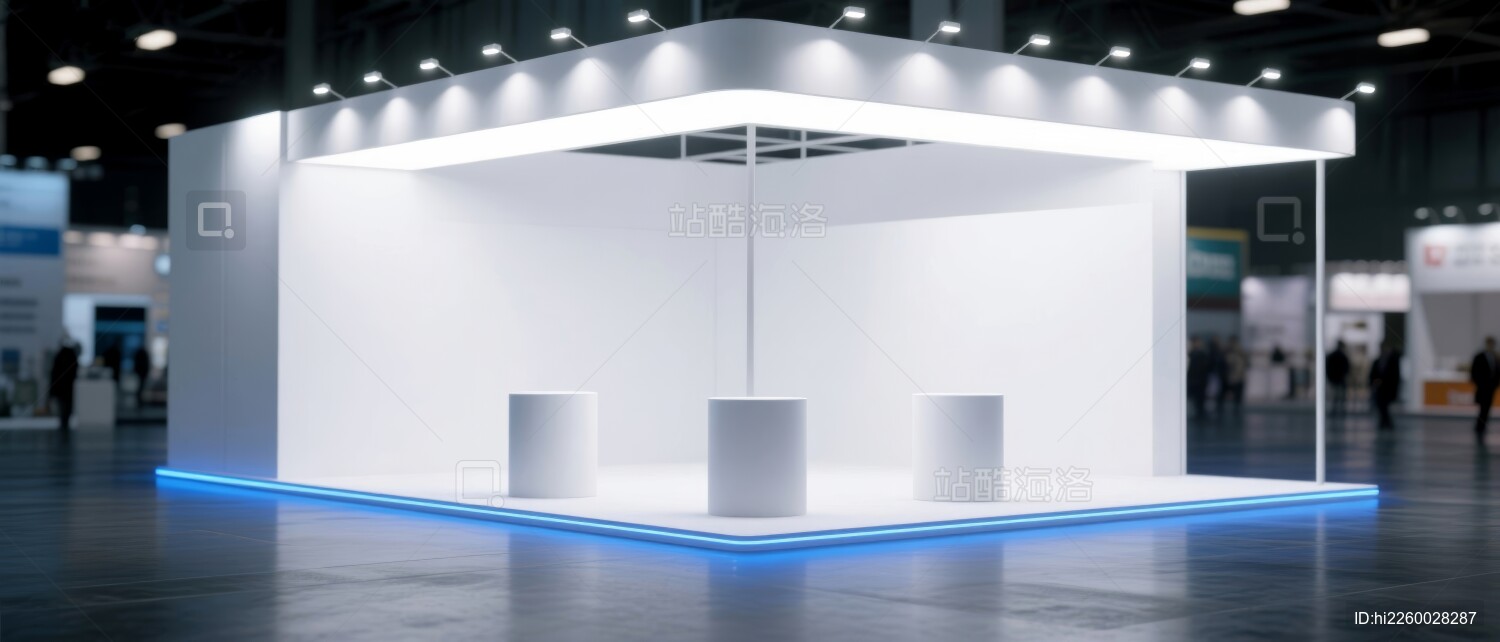 展览展台简约风展示场景