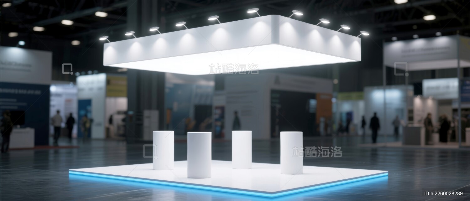 展览展台简约风展示场景