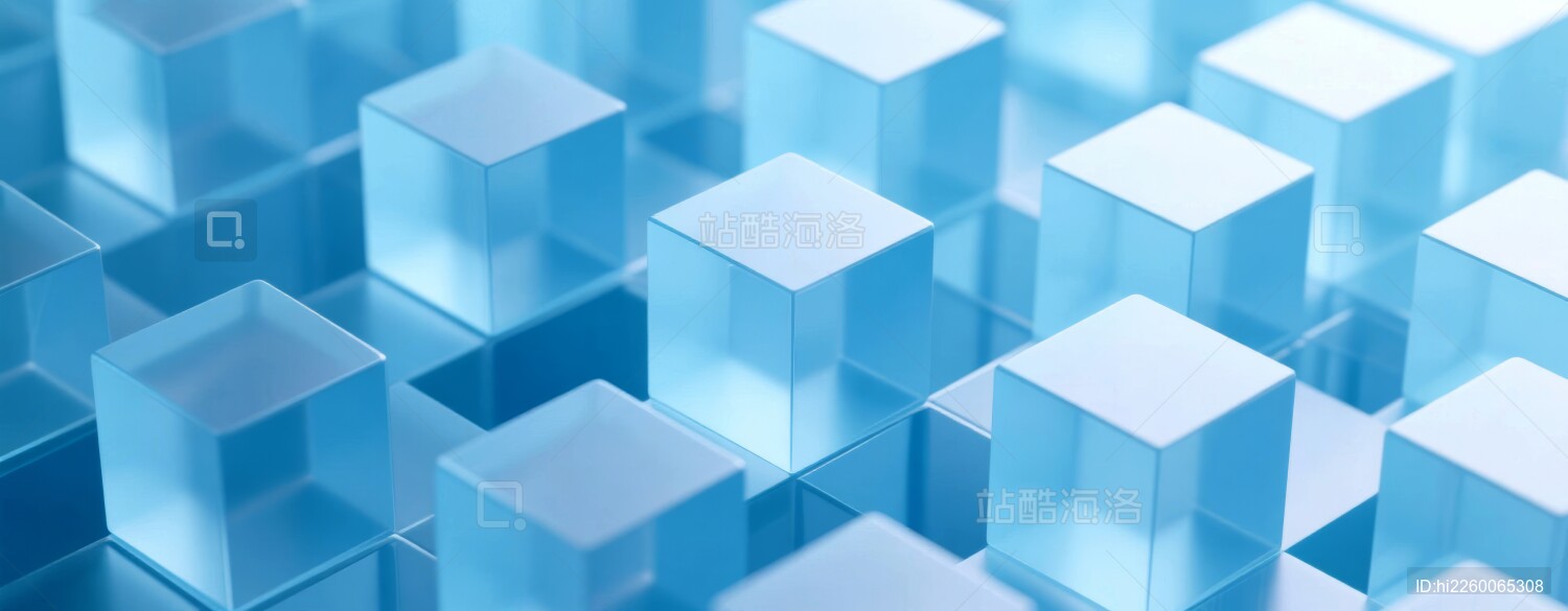 透明方块科技感场景