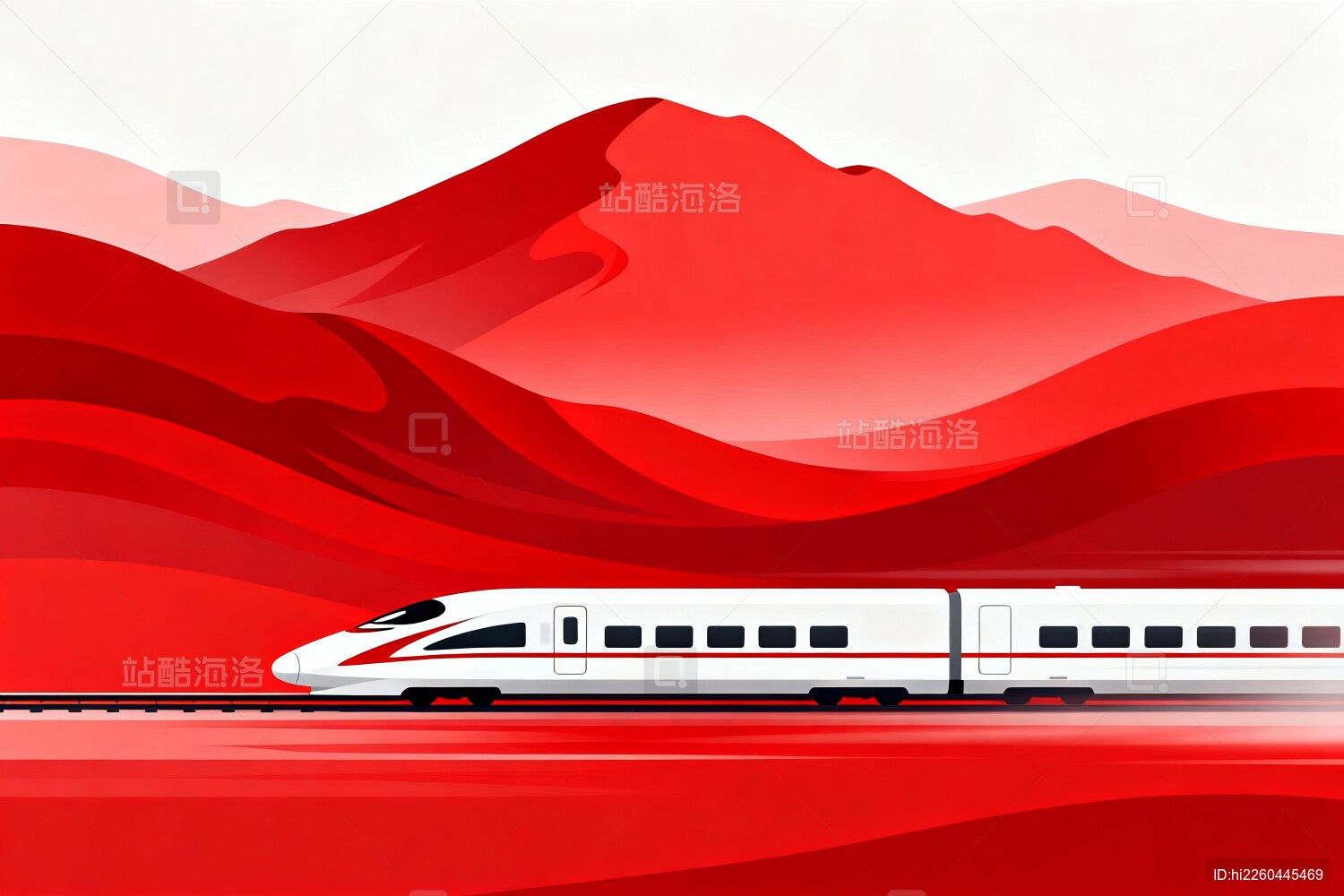 高铁山地行驶场景