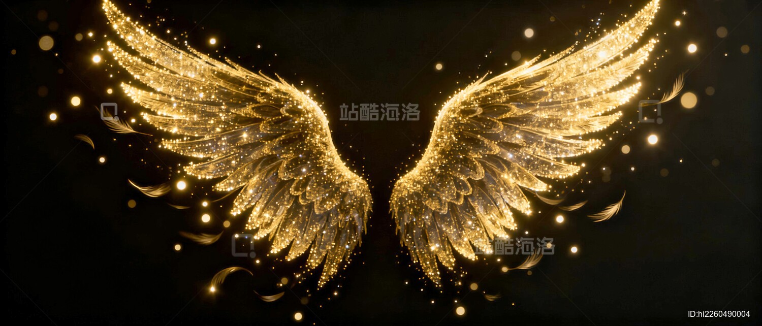 金色翅膀梦幻主题场景