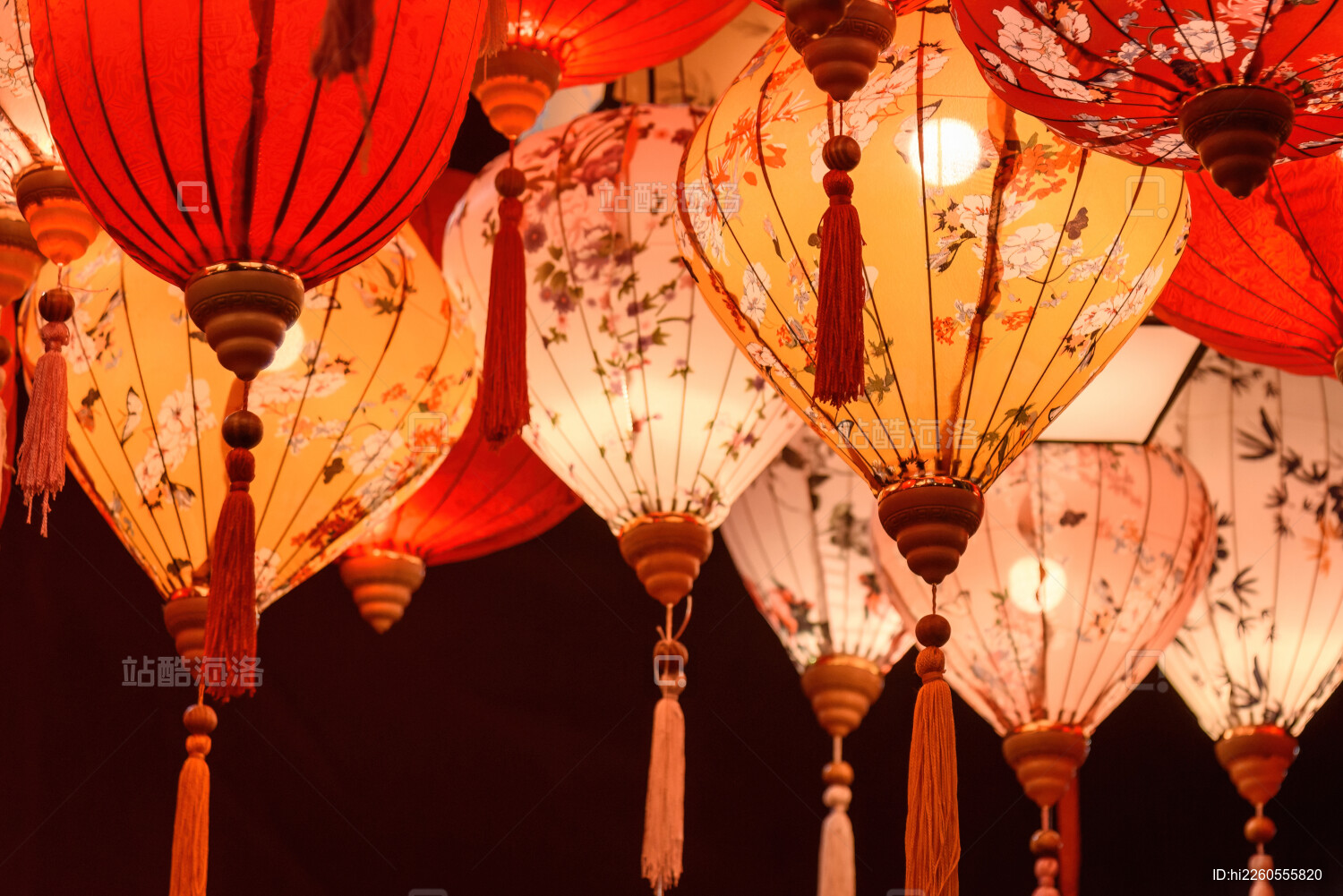 中国传统节日灯笼花灯新年春节元宵节