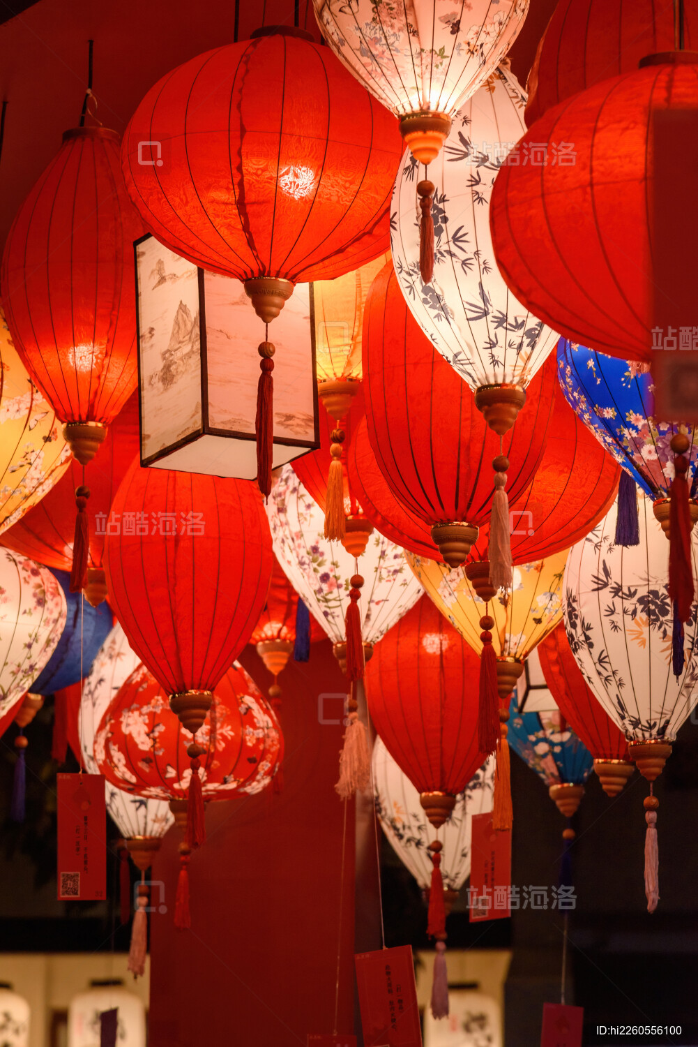 中国传统节日灯笼花灯新年春节元宵节