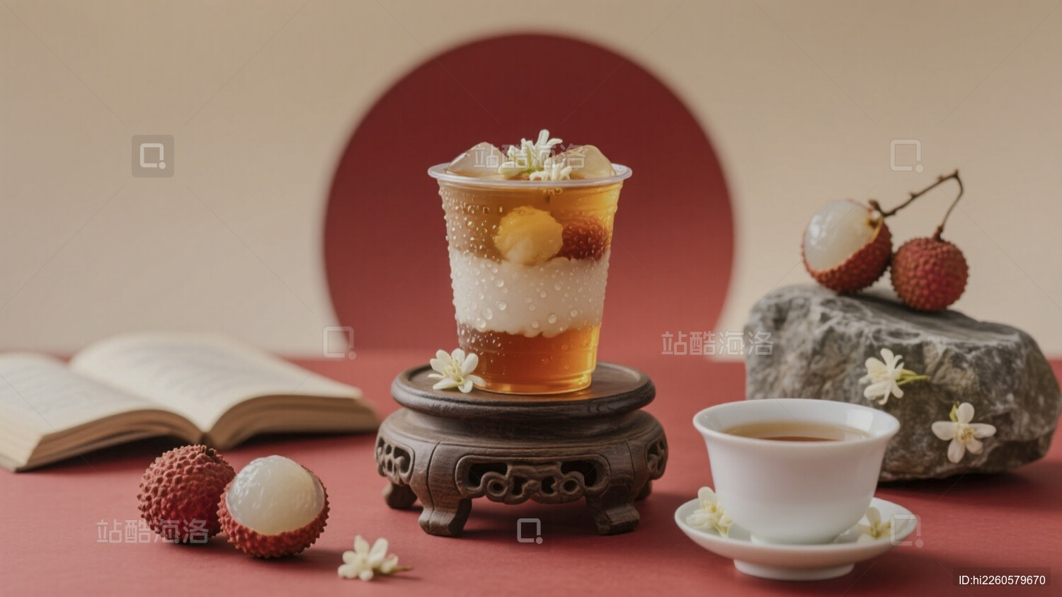 夏日荔枝茶的清凉