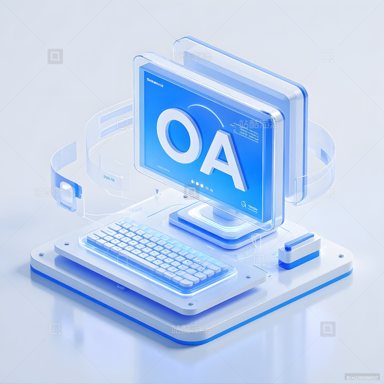 科技OA系统办公电脑