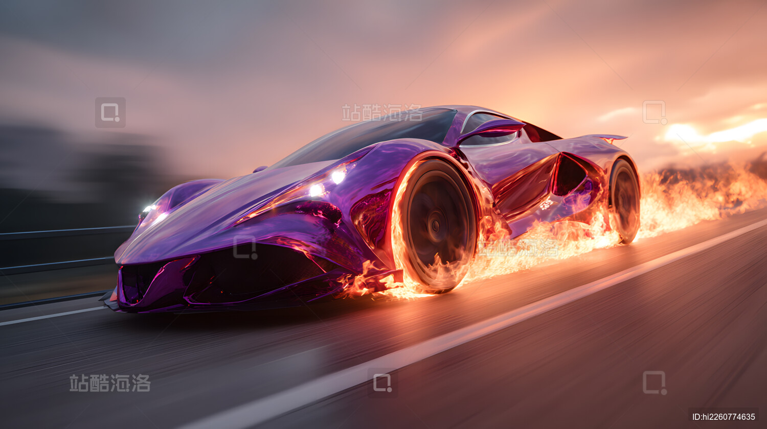 741-烈焰燃烧的跑车