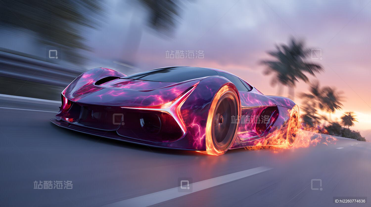 741-烈焰燃烧的跑车