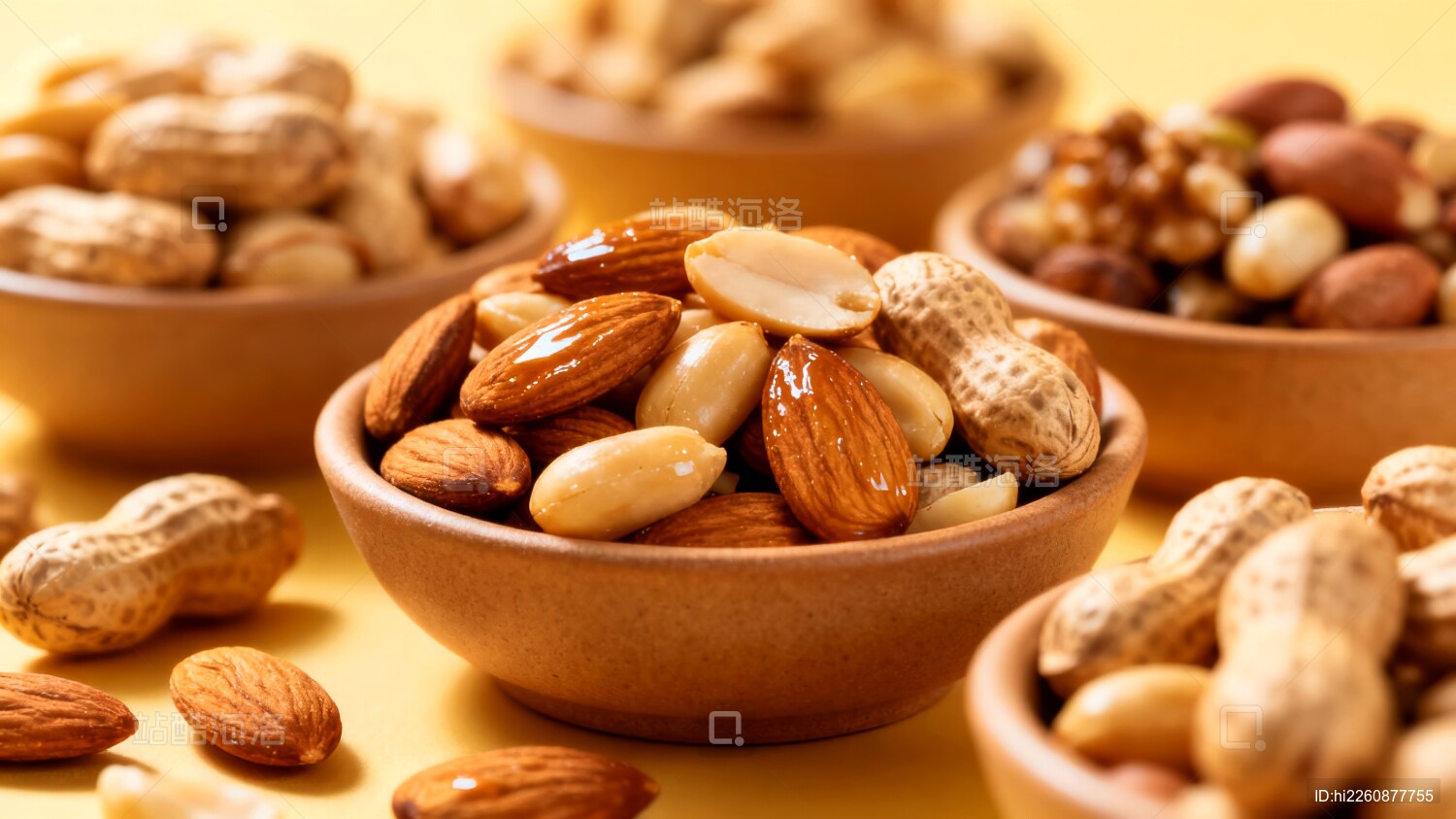多样坚果清新美食场景