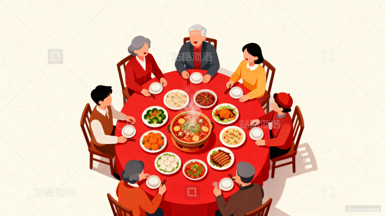 家庭聚餐团圆饭