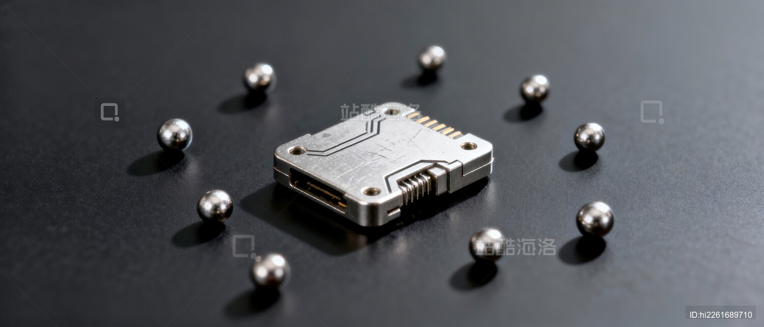 芯片科技电子元件展示场景