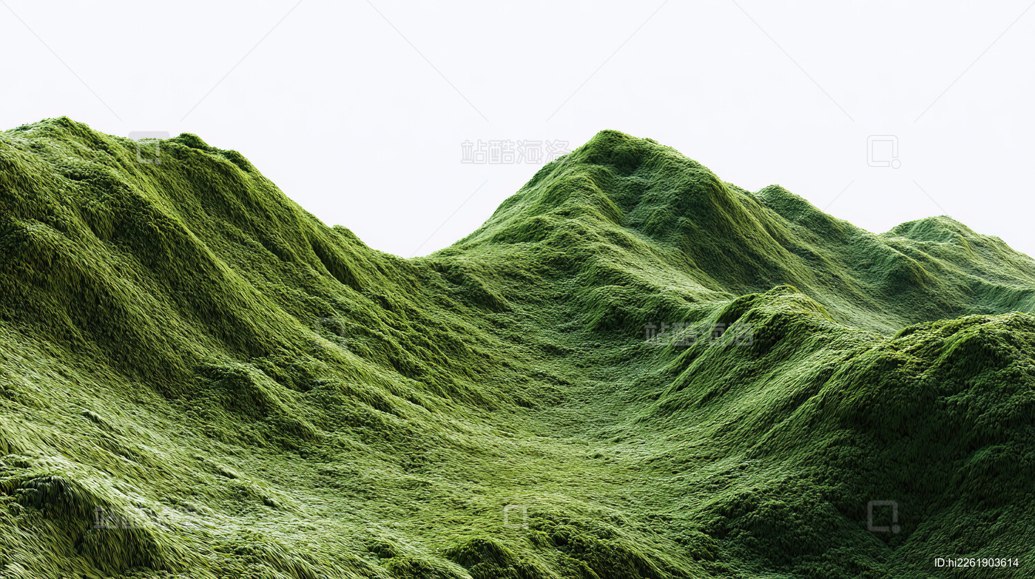 翠绿山丘起伏地貌