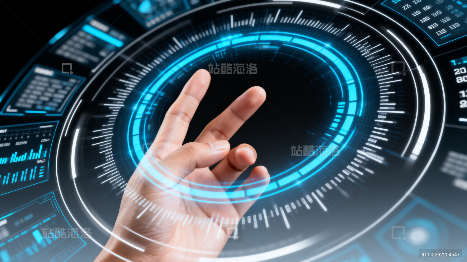 未来科技手势交互界面