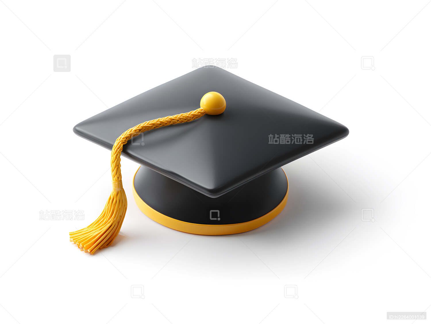 一顶黑色卡通博士帽