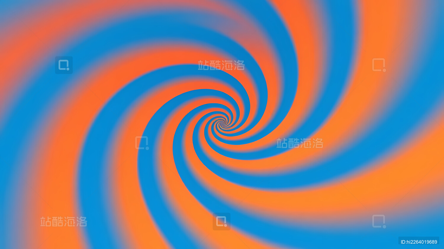 蓝橙螺旋动感图案