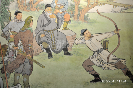 杭州岳王庙里的壁画